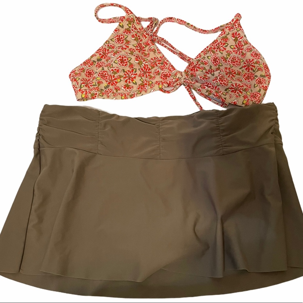 Sundance 2 Piece Patterned Top Bikini Size Small